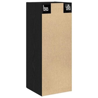 Wandkast 34,5x34x90 cm bewerkt hout zwart eikenkleurig 8
