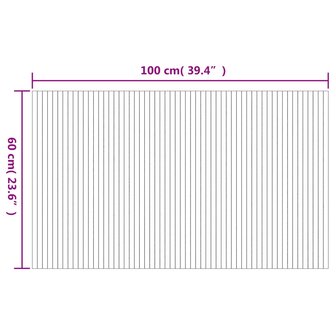 Vloerkleed rechthoekig 60x100 cm bamboe grijs 8
