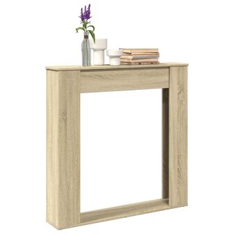 Haardombouw 100x20x100 cm bewerkt hout sonoma eikenkleurig 1