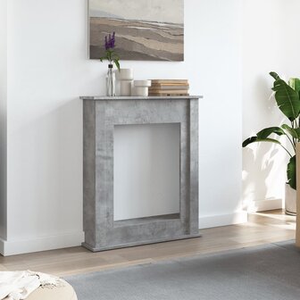 Haardombouw 75x20x87,5 cm bewerkt hout betongrijs 3