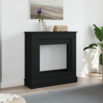 Haardombouw 90x30x90 cm bewerkt hout zwart 3
