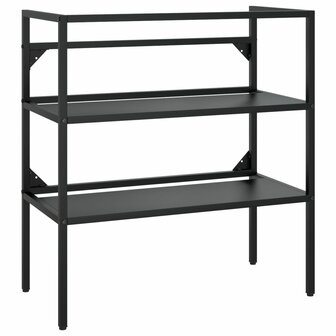 Wastafelframe 79x38x83 cm ijzer zwart 2