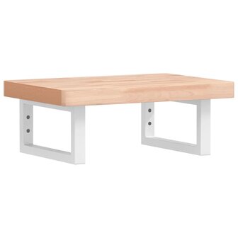 Badkamer wandschap staal en massief beukenhout 2