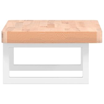 Badkamer wandschap staal en massief beukenhout 5