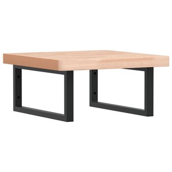Badkamer wandschap staal en massief beukenhout 2