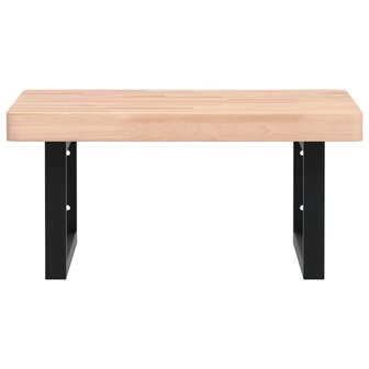 Badkamer wandschap staal en massief beukenhout 4
