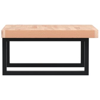 Badkamer wandschap staal en massief beukenhout 5