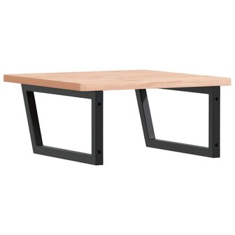 Badkamer wandschap staal en massief beukenhout 6