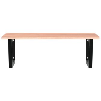 Badkamer wandschap staal en massief eikenhout 4