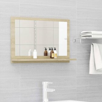 Badkamerspiegel 60x10,5x37 cm bewerkt hout sonoma eikenkleurig 1