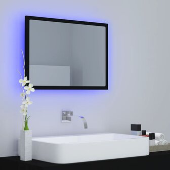 Badkamerspiegel LED 60x8,5x37 cm acryl zwart 9