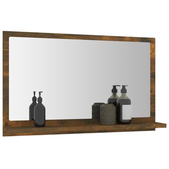 Badkamerspiegel 60x10,5x37 cm bewerkt hout gerookt eikenkleurig 6