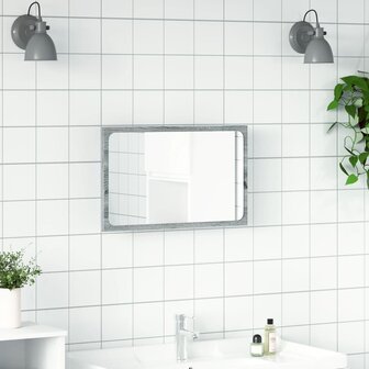 Badkamerspiegel 60x8,5x38 cm bewerkt hout grijs sonoma eiken 4