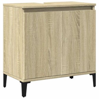 Wastafelkast 58x33x60 cm bewerkt hout sonoma eikenkleurig 2