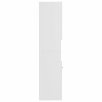 Badkamerkast 30x30x130 cm bewerkt hout wit 8