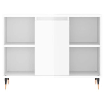 Badkamerkast 80x33x60 cm bewerkt hout hoogglans wit 6