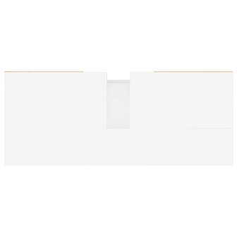 Badkamerkast 80x33x60 cm bewerkt hout hoogglans wit 9