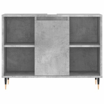 Badkamerkast 80x33x60 cm bewerkt hout betongrijs 6