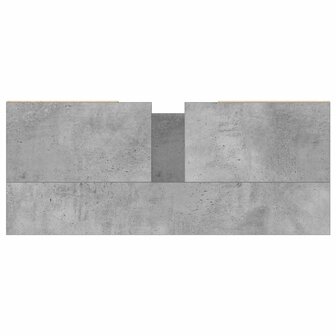 Badkamerkast 80x33x60 cm bewerkt hout betongrijs 9