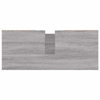 Badkamerkast 80x33x60 cm bewerkt hout grijs sonoma eikenkleurig 9