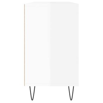 Badkamerkast 80x33x60 cm bewerkt hout hoogglans wit 7