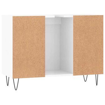 Badkamerkast 80x33x60 cm bewerkt hout hoogglans wit 8