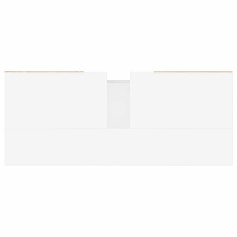 Badkamerkast 80x33x60 cm bewerkt hout hoogglans wit 9