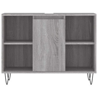 Badkamerkast 80x33x60 cm bewerkt hout grijs sonoma eikenkleurig 5