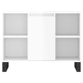 Badkamerkast 80x33x60 cm bewerkt hout hoogglans wit 6