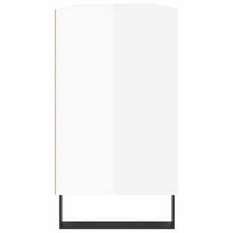 Badkamerkast 80x33x60 cm bewerkt hout hoogglans wit 7