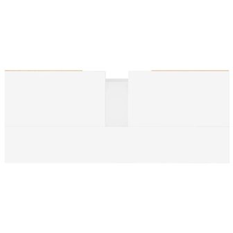 Badkamerkast 80x33x60 cm bewerkt hout hoogglans wit 9