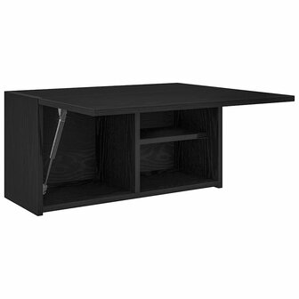 Badkamerwandkast 60x25x30 cm bewerkt hout zwart 5