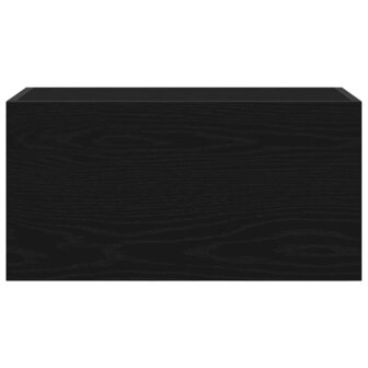 Badkamerwandkast 60x25x30 cm bewerkt hout zwart 6