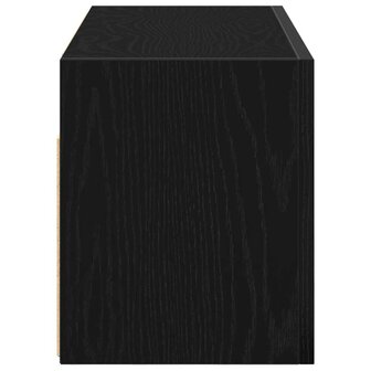 Badkamerwandkast 60x25x30 cm bewerkt hout zwart 7