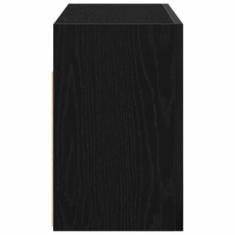 Badkamerwandkast 60x25x40 cm bewerkt hout zwart 7