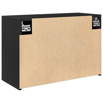 Badkamerwandkast 60x25x40 cm bewerkt hout zwart 8