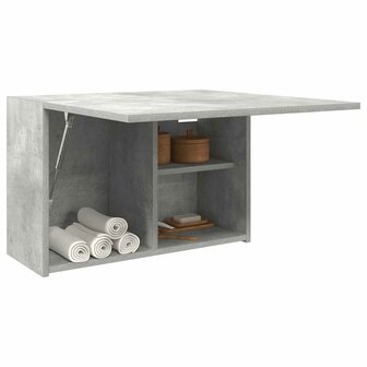 Badkamerwandkast 60x25x40 cm bewerkt hout betongrijs 4