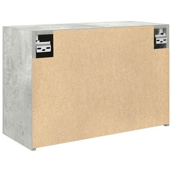 Badkamerwandkast 60x25x40 cm bewerkt hout betongrijs 8