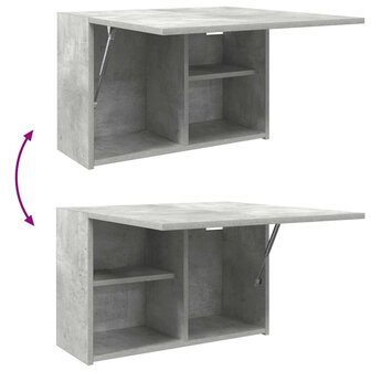 Badkamerwandkast 60x25x40 cm bewerkt hout betongrijs 9