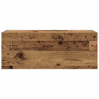 Badkamerwandkast 80x25x30 cm bewerkt hout oud houtkleurig 5