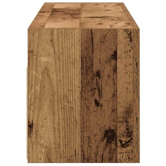 Badkamerwandkast 80x25x30 cm bewerkt hout oud houtkleurig 7