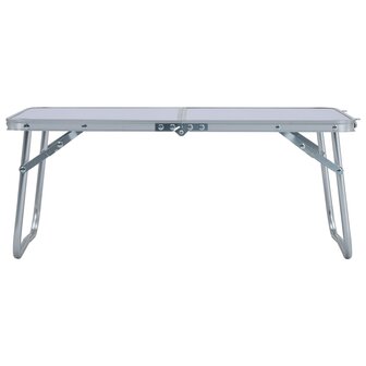 Campingtafel inklapbaar 60x40 cm aluminium wit 2
