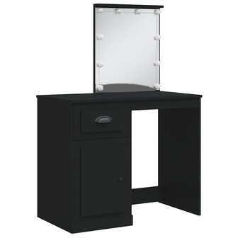 Kaptafel met LED-verlichting 90x42x132,5 cm zwart 3