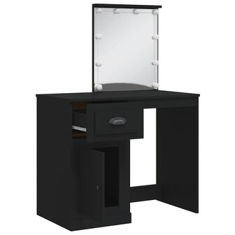 Kaptafel met LED-verlichting 90x42x132,5 cm zwart 4