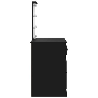 Kaptafel met LED-verlichting 90x42x132,5 cm zwart 6