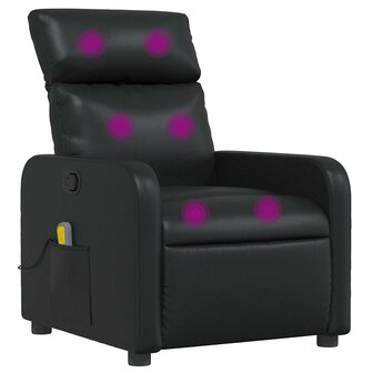 Massagestoel verstelbaar kunstleer zwart 2
