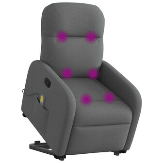 Sta-op-massagestoel verstelbaar stof donkergrijs 3