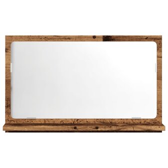 Badkamerspiegelkast 60x11x37 cm bewerkt hout oud houtkleurig 4