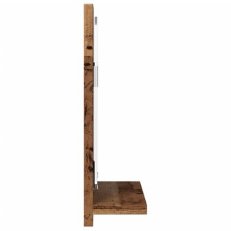 Badkamerspiegelkast 60x11x37 cm bewerkt hout oud houtkleurig 5