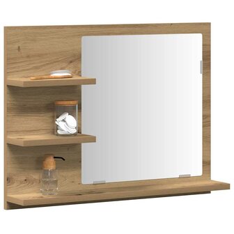 Badkamerspiegelkast 60x10,5x45 cm artisanaal eikenkleurig 3